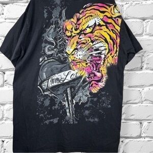 Edgy Black Tiger Graphic Tee